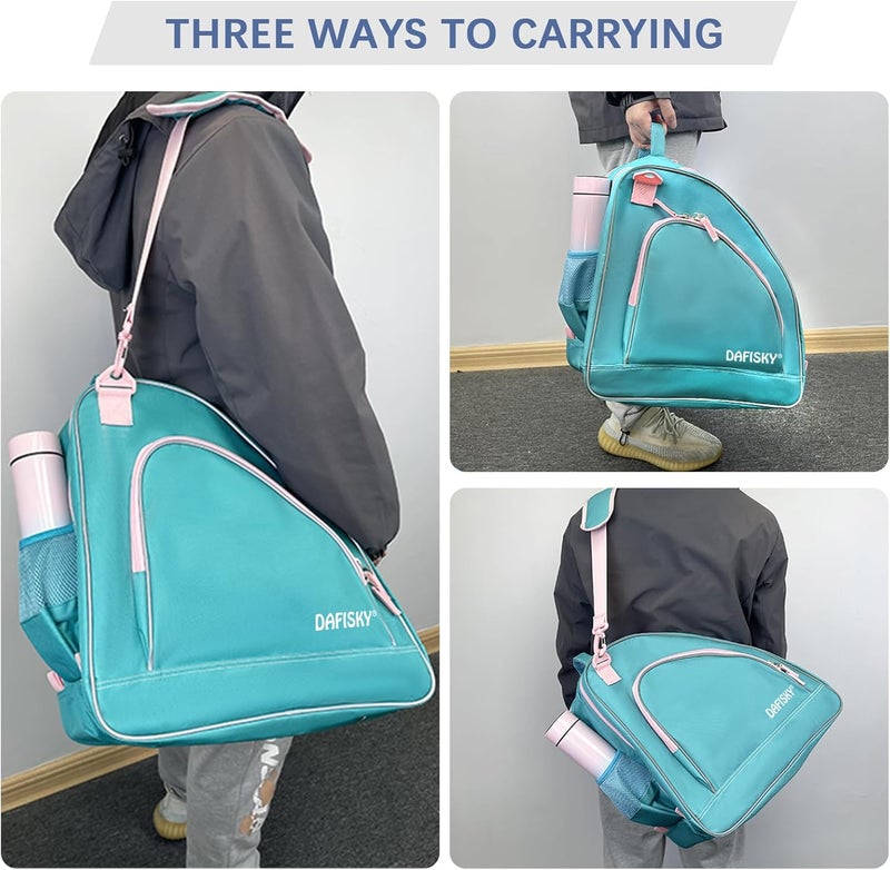 DAFISKY Roller Skate Bag - Ice Skate Bag Fits Inline Skates Quad Skates Rollerblades Figure Skates for Women Men Youth - Image 5